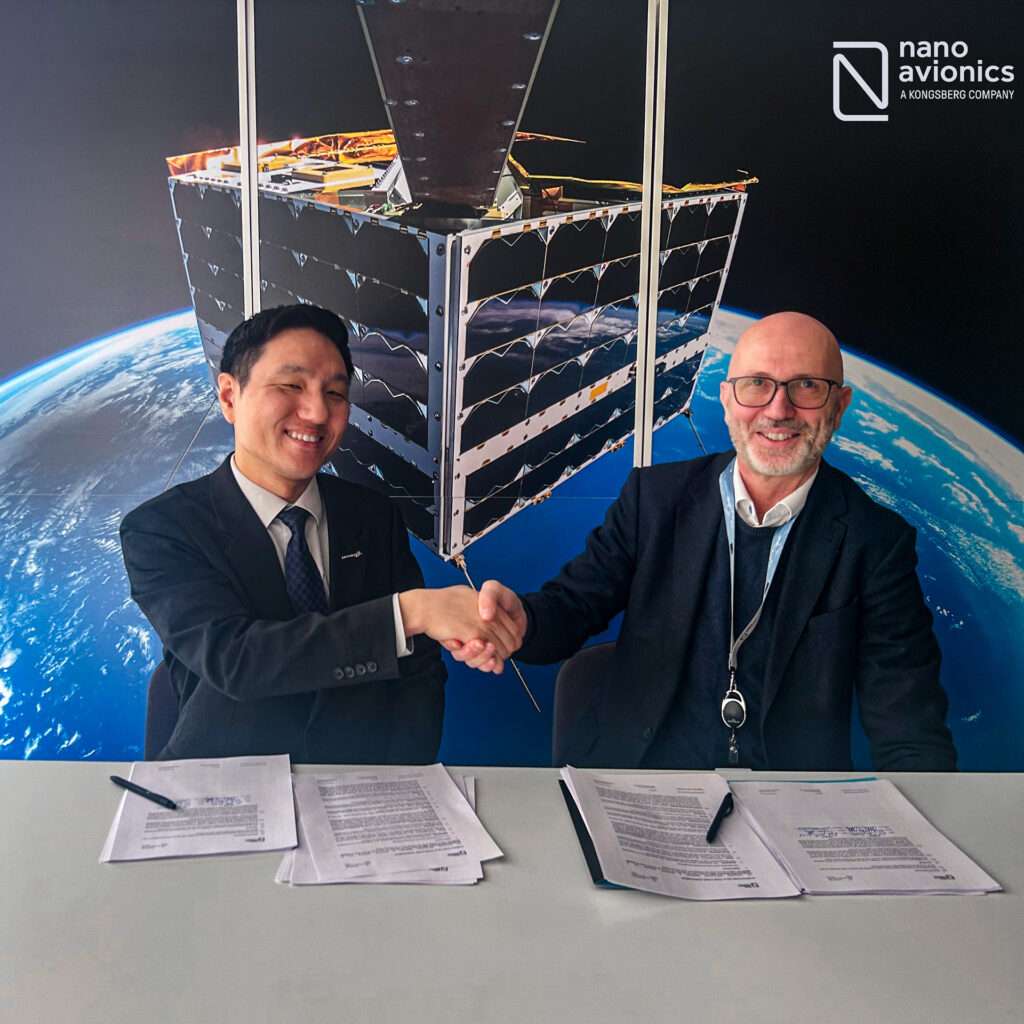 Satellite solar array contract signing.