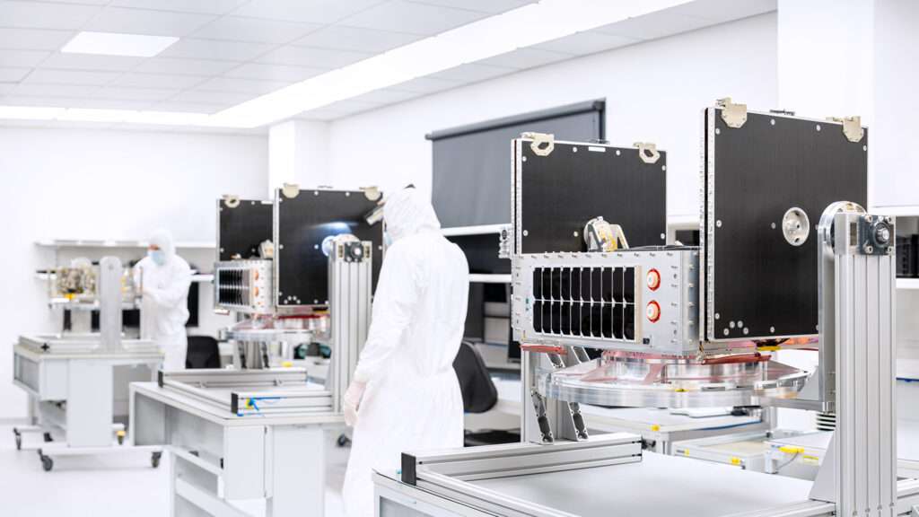 Small satellite bus assembly.